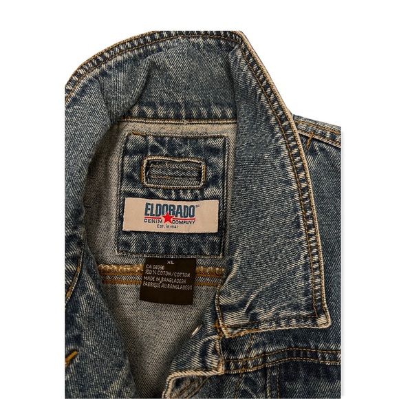 vintage raw jean jacket with button up front EL DORADO - Picture 2 of 8